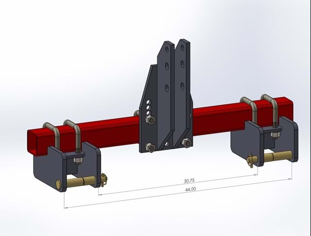 NORWEST 3 PC. A-FRAME 4'' X 4'' BAR W/ (2) LIFT BRACKETS