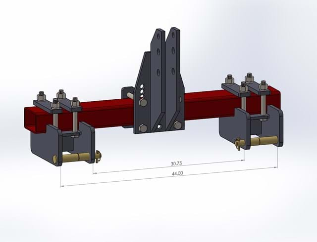 NORWEST 3 PC. A-FRAME 4'' x 6'' BAR W/ (2) LIFT BRACKETS