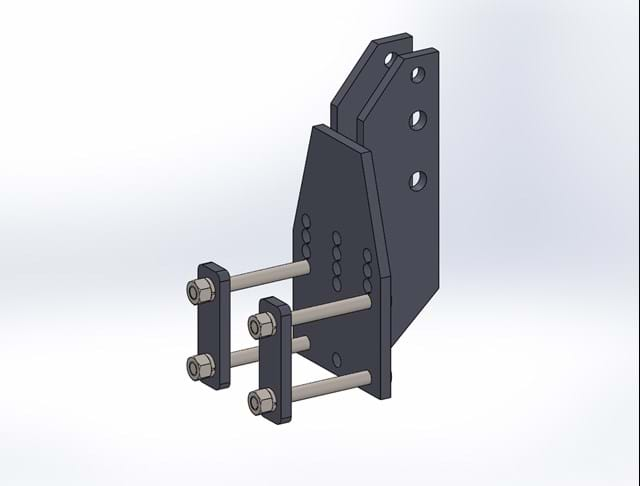 CENTER MAST FOR 4'' X 6'' BARS COMPLETE WITH BOLTS & STRAPS