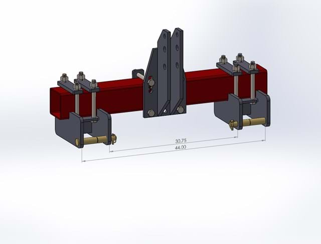 NORWEST 3 PC. A-FRAME 6'' X 6'' BAR W/ (2) LIFT BRACKETS