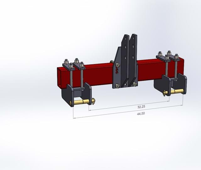 NORWEST A-FRAME 7''x 5'' UPRIGHT FLAT BAR W/ (2) LIFT BRACKETS