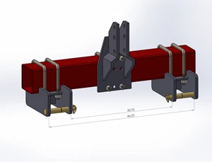 NORWEST CULT. A-FRAME FOR 7'' X 7'' BAR W/ (2) LIFT BRACKETS