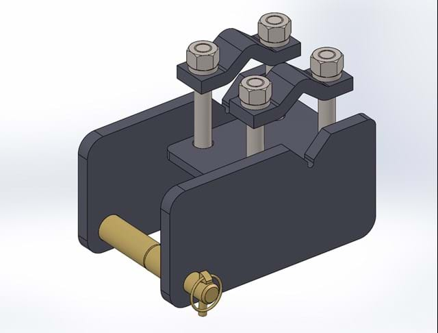 LIFT BRACKET FOR 2-1/4'' DIA. BAR COMPLETE W/ PIN & U-BOLTS