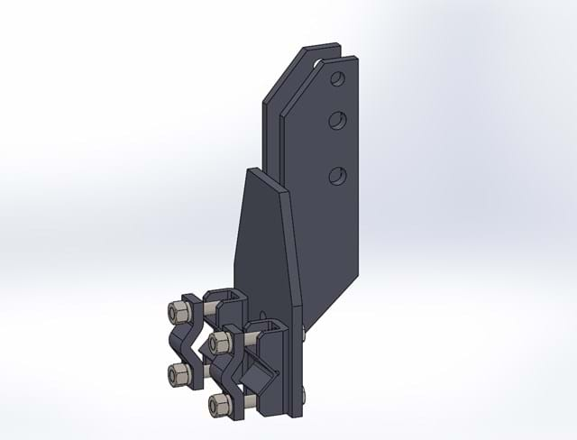 CENTER MAST FOR 2-1/4'' DIA. BAR COMPLETE WITH U-BOLTS