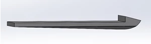 CHROME 3 3/8'' x 12'' FORMED INSERT FOR 3 1/2'' SLAB