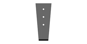 DIKER BLADE 3'' x 5'' x 12'' BEVELED - 3/8'' T1