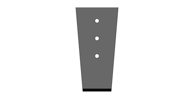 DIKER BLADE 4'' x 6'' x 12'' BEVELED - 3/8'' T1