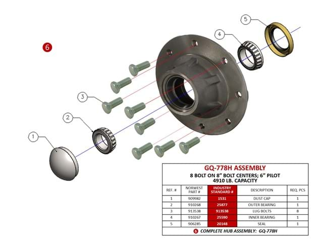 HUB FOR ACE ROLLER HARROW