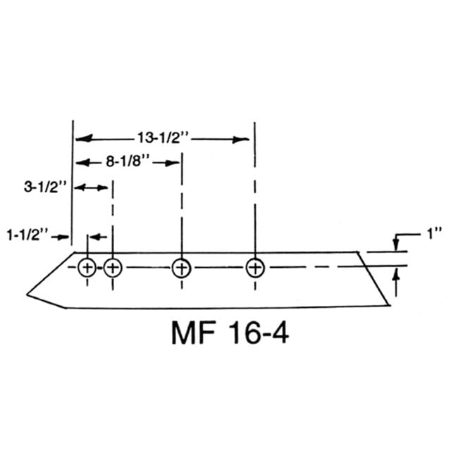 Norwest LWMF164LP 16'' STD. LW SHARE FOR MASSEY LEFT HAND PLAIN