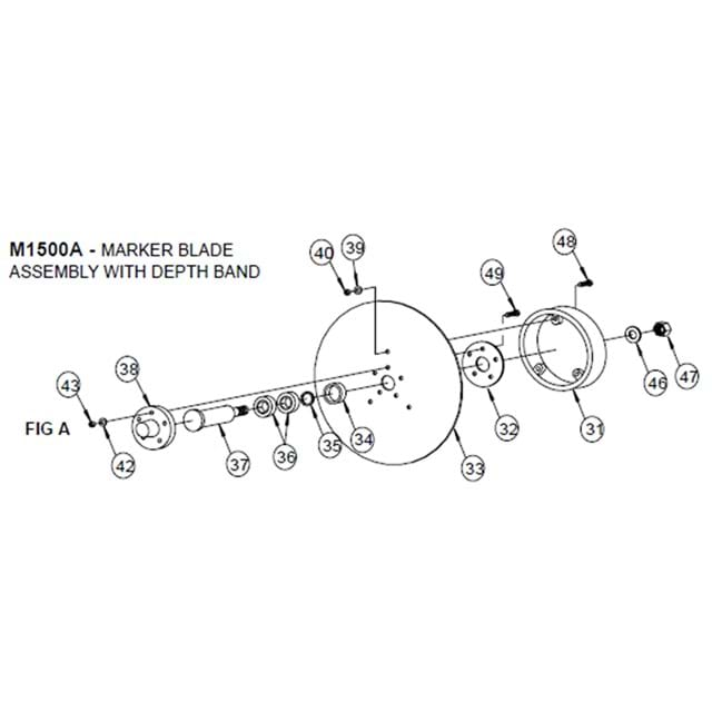 ROW MARKER BLADE COMPLETE WITH HUB, BLADE, & DEPTH BAND"