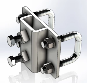 DANISH S-TINE CLAMP FOR S6674 VERTICAL TINE 2" SQ BAR