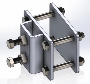 DANISH S-TINE CLAMP FOR S6674 VERTICAL TINE 2-1/4" SQ BAR