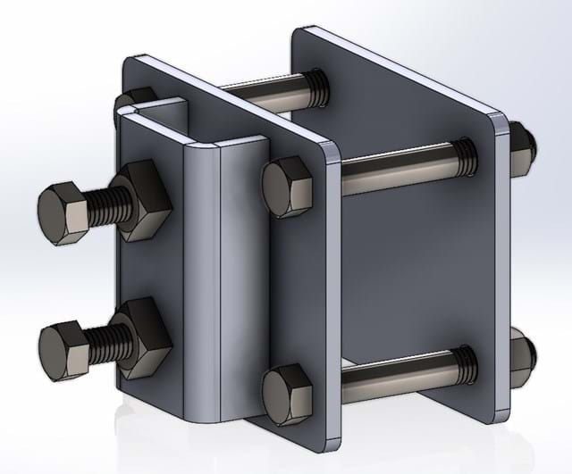 DANISH S-TINE CLAMP FOR S6674 VERTICAL TINE 2-1/2" SQ BAR