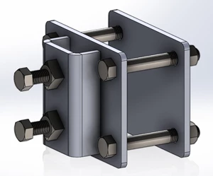 DANISH S-TINE CLAMP FOR S6674 VERTICAL TINE 2-1/2" SQ BAR
