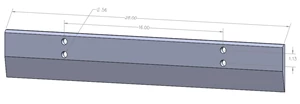 STUBBLE CHOP. BLD. FOR CALKINS .375'' X 4.125'' X 28'' 4 HOLE