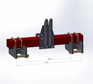 NORWEST A-FRAME 5'' x 7'' FLAT BAR W/ (2) LIFT BRACKETS