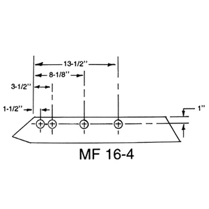 Norwest LWMF164LP 16'' STD. LW SHARE FOR MASSEY LEFT HAND PLAIN