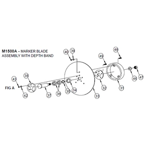 ROW MARKER BLADE COMPLETE WITH HUB, BLADE, & DEPTH BAND"